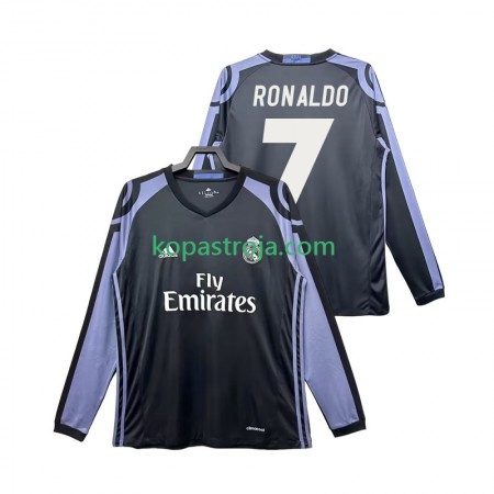 Billiga Fotbollströjor Real Madrid Cristiano Ronaldo 7 2016 2017 Retro Tredje tröja Långärmad